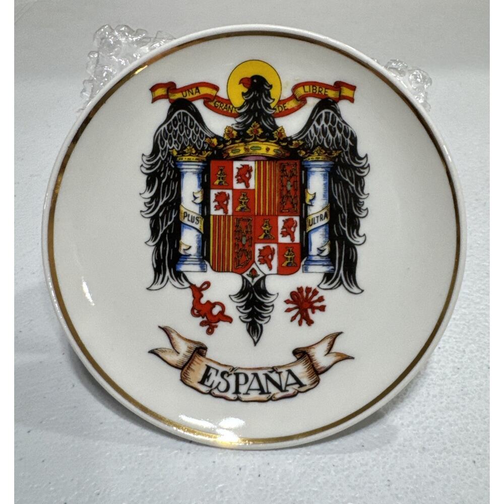 Collectible Spain Souvenir Coat of Arms Mini Plate 4.75 in España Espana Europe